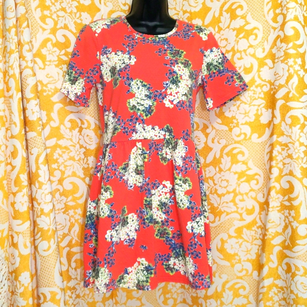 Large Orange Floral Dress by Adam Levine